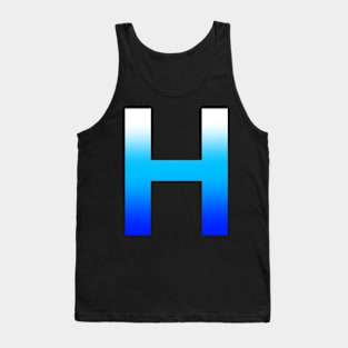 Blue Letter H Tank Top